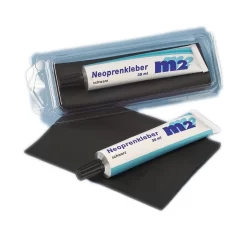 M2 Neoprenkleber Reparaturset Flicken + Pinsel - None