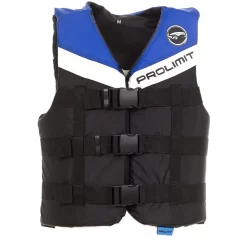 PROLIMIT Vest Nylon 3-Buckle Black/Blue -LBlack/Blue -Surfen Und Kitesurfen Geschäft 402.53260.010 skivest nylon 3buckle black blue front