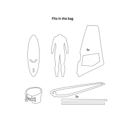 PROLIMIT Windsurf Bag Boardbag Session Grey/White 2023 - 255/70 -Surfen Und Kitesurfen Geschäft 404.03140.010 3