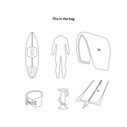 PROLIMIT Kitesurf BB Travellerw/Wheels Grey/White - 140 X 45 Grey/White -Surfen Und Kitesurfen Geschäft 404.03370.020 3