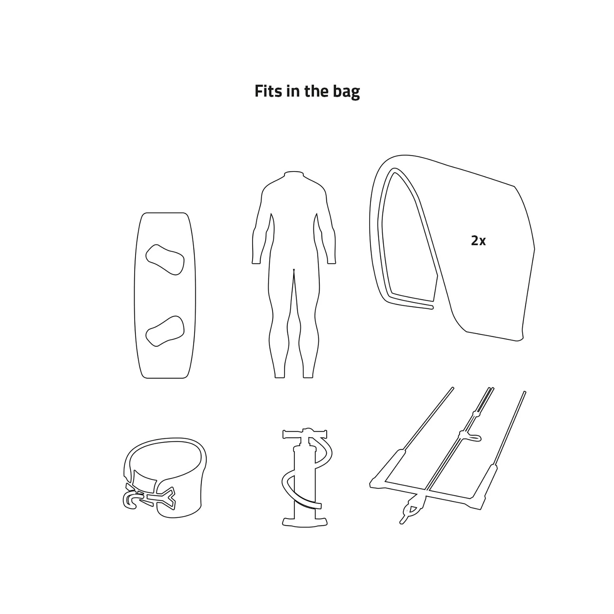 PROLIMIT Kite Session Bag Grey/White - 70 X 40 Grey/White 6 PROLIMIT Kite Session Bag Grey/White - 70 X 40 Grey/White - Image 6