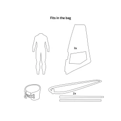 PROLIMIT Windsurf Bag Sessionbag Grey/White 2023 - Freeride -Surfen Und Kitesurfen Geschäft 404.04040.010 3 1