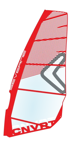 SEVERNE Windsurf Segel CONVERT Red 2024 - 5.0 Red