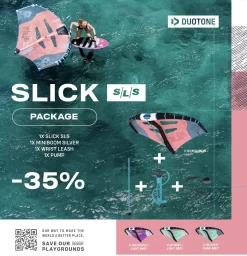 Duotone Foil Wing Slick SLS PACKAGE 2023 Inklusive Miniboom Silver + Wing Pumpe + Wing Leash - C04:red/blue 5.0